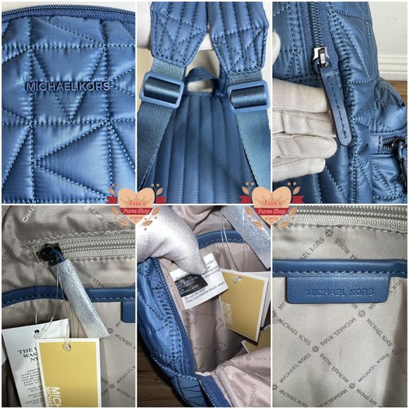 💙Michael Kors Quilted Fabric-Nylon Backpack & Pouch💙 - Picture 10 of 17